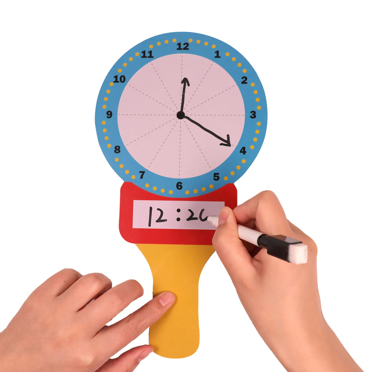 

Time Clock Card Rewrittable Board 2 Side Kids Children Early Learning Teaching Aids Classroom Resources DIY Kindergarten Game