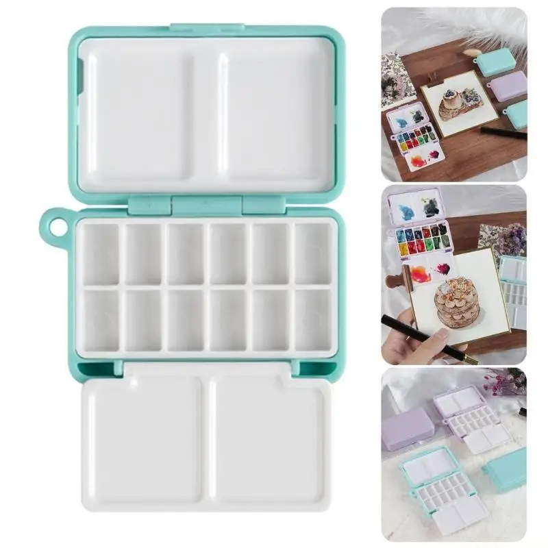 Portable Watercolor Paint Palette Box Paint Mixing Tray For Artist Student