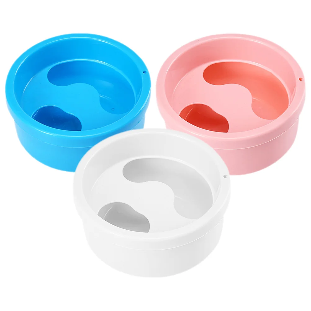 ชามแช่นิ้ว 3 ชิ้น ผิวเรียบ ใช้งานง่าย สำหรับล้างยาทาเล็บ ร้านเสริมสวย ชามแช่นิ้ว