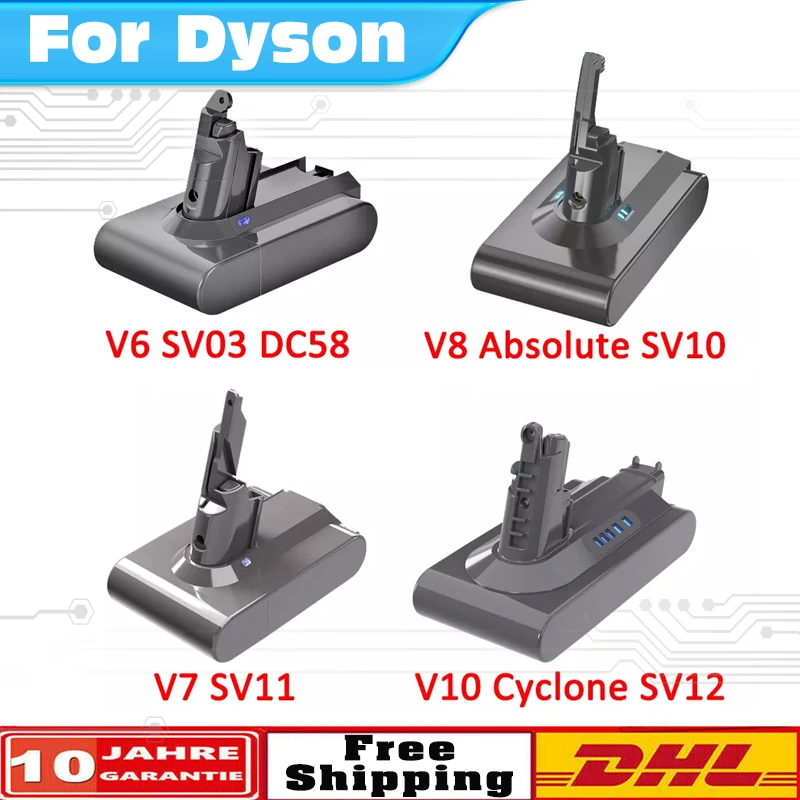 Akumulator do odkurzacza Dyson V6 V7 V8 V10 SV10 SV11 SV12 DC59 DC62 DC58, bateria do Sony
