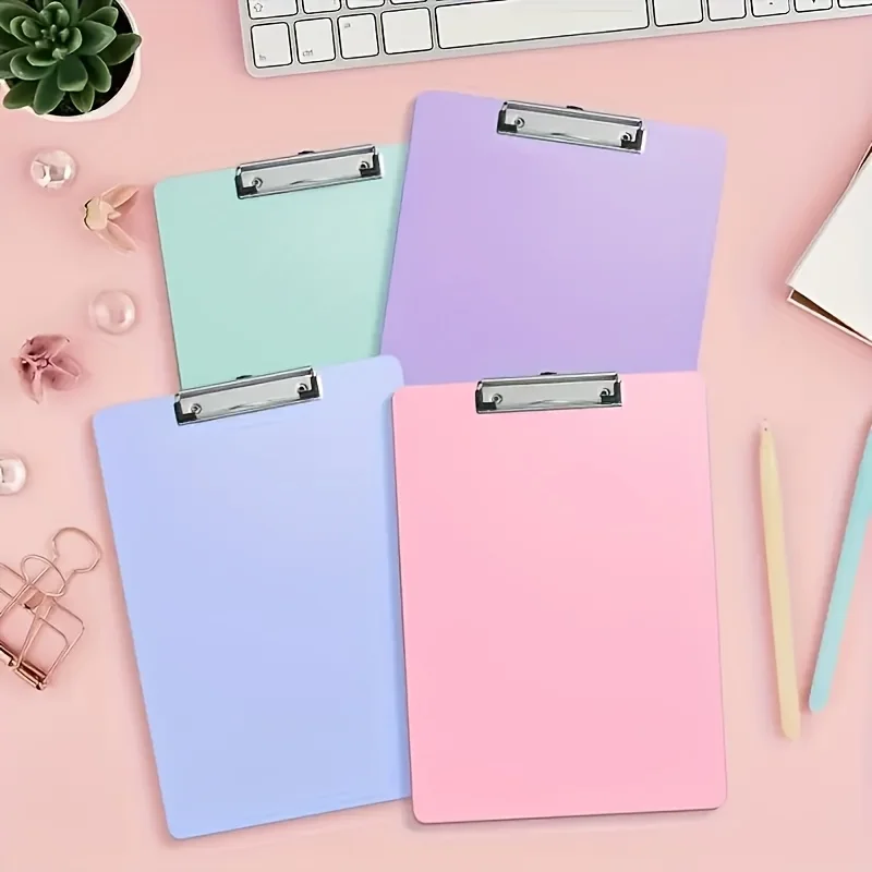 1/4 قطعة Morandi اللون الحافظة A4 مجلس كليب الوسادة PP شقة مجلس كليب لوحة الرسم الكتابة الصلب مجلس العمل مكتب اجتماع سجل #1