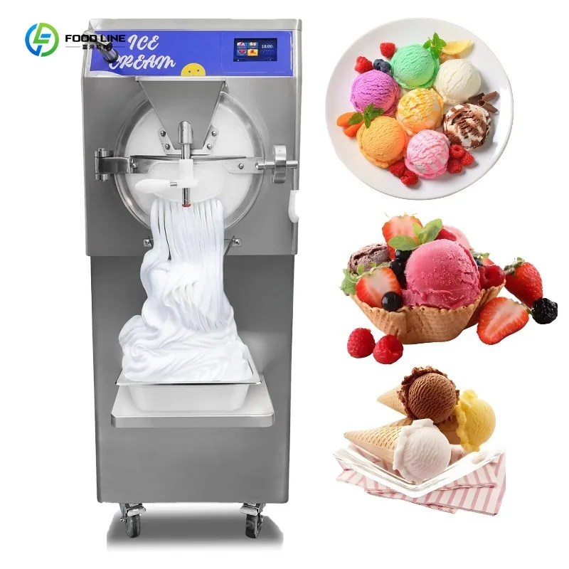 Customized Hard Ice Cream Machine Italian Ice Cream Maker Commercial Vertical Hard Service Machine