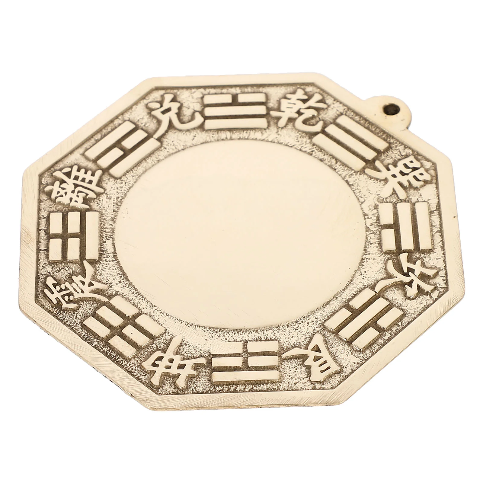 

2 Way Mirror Gossip Feng Shui Convex Chinese Craft Brass Decorate Bagua Golden Traditional