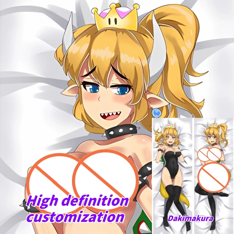 

Dakimakura Anime Pillow Case Bowsette Double-sided Print Of Life-size Body Pillowcase Gifts