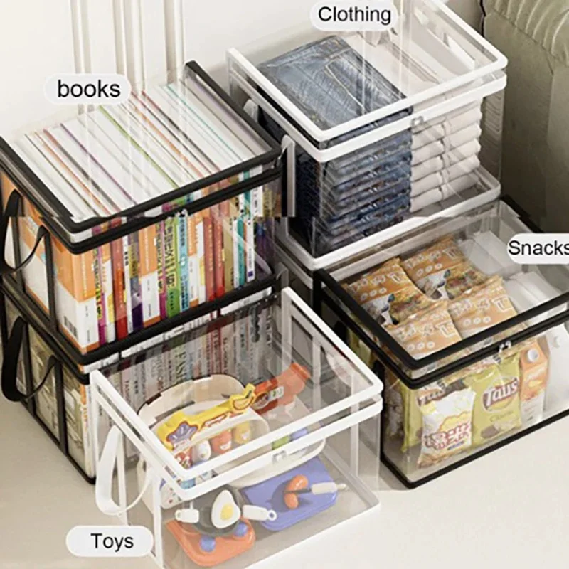 Clear PVC Storage Box  Flip-Top Lid View Window Multi-Use Organizer for Toys, Crafts &Supplies Durable Gift Container