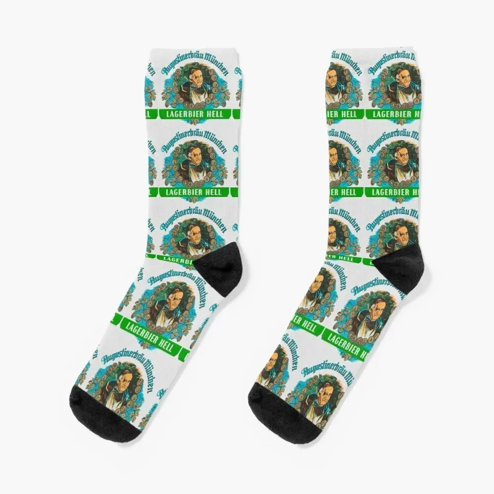 

Augustiner Munich Beer...Lagerbier Hell Socks happy colored Woman Socks Men's