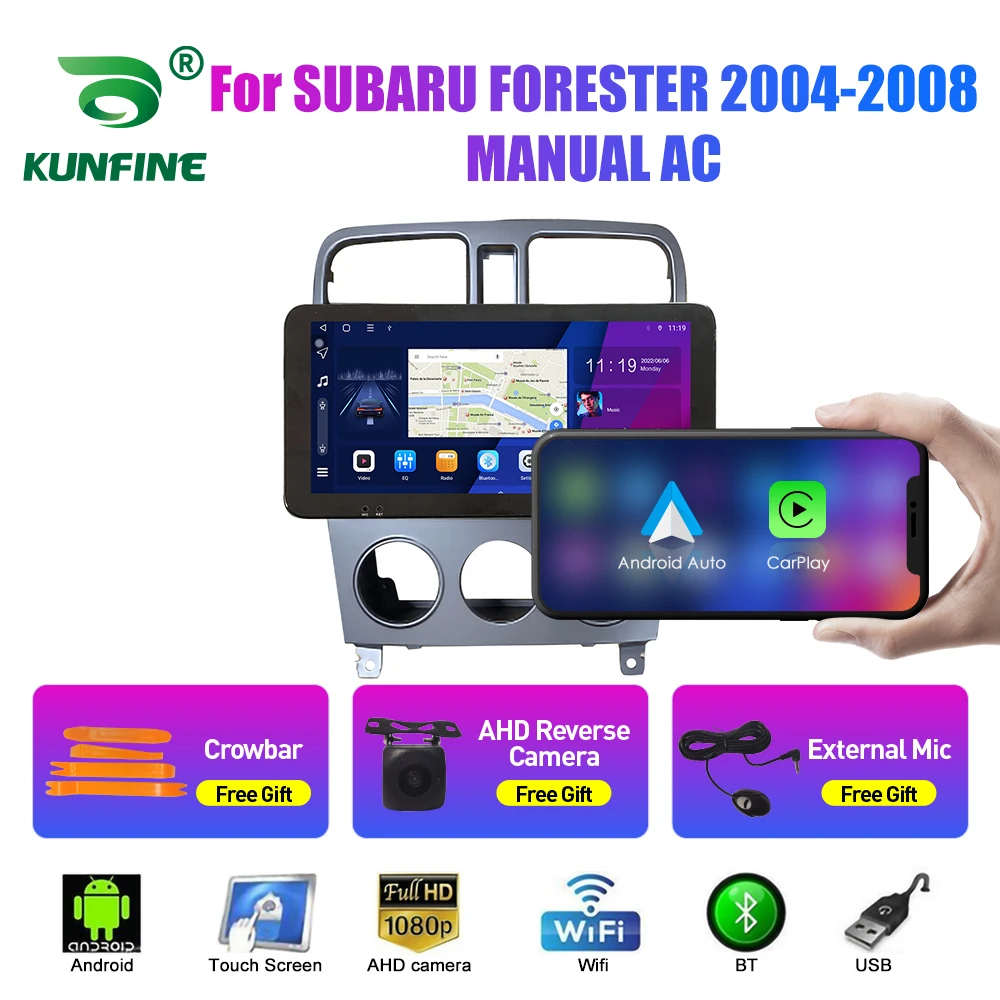

10,33-дюймовый автомобильный радиоприемник для SUBARU FORESTER 2004-2008 гг., ручная работа, 2Din, Android, автомобильная стереосистема, DVD, GPS-навигатор, плеер, QLED-экран Carplay