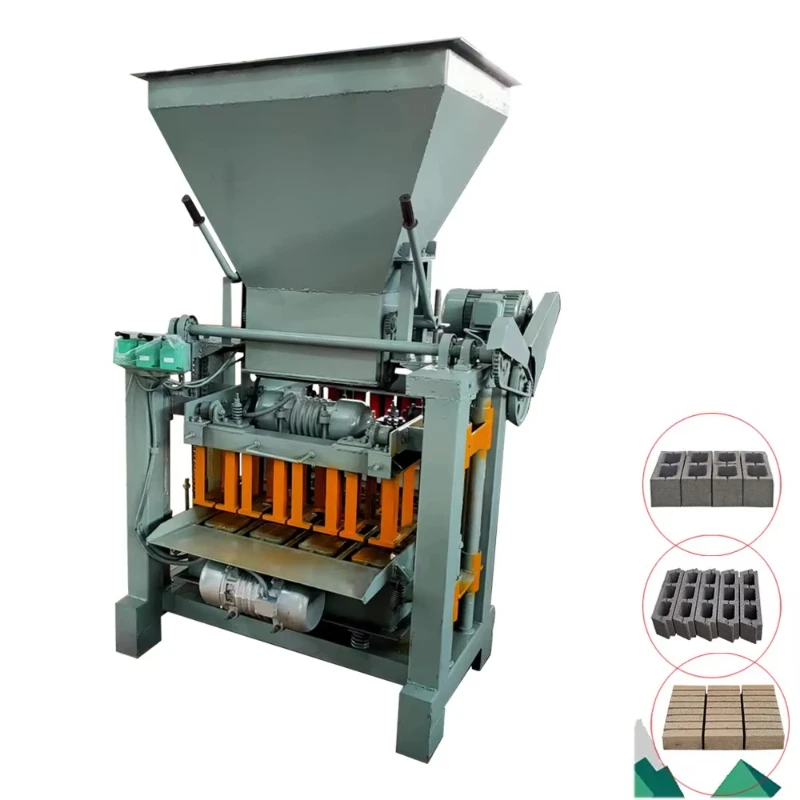 Engine, concrete and cement block machine, cold-pressed hollow clay brick press