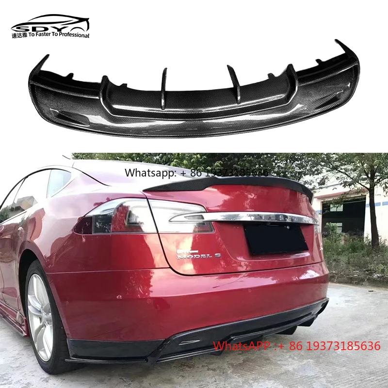 

Model S RZ Style High Quality Carbon Fiber Rear Diffuser Rear Bumper Lip for Tesla Model S 2012-2016
