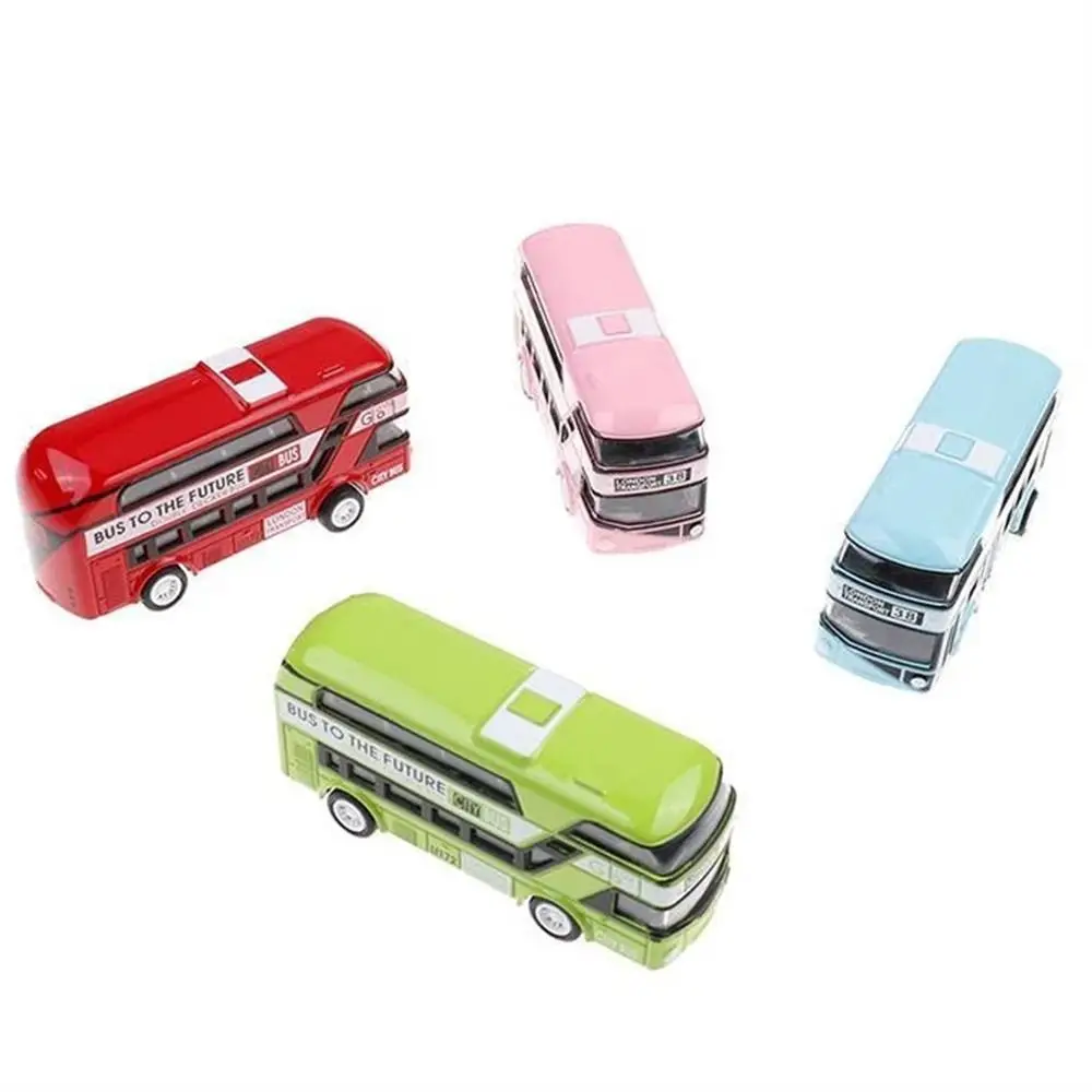 Türen Öffnen Schließen Auto Bus Modell Spielzeug Fahrzeuge Lernspielzeug Doppeldecker Bus Zurückziehen Spielzeug Diecast Autos Spielzeug Bus Spielzeug Modell