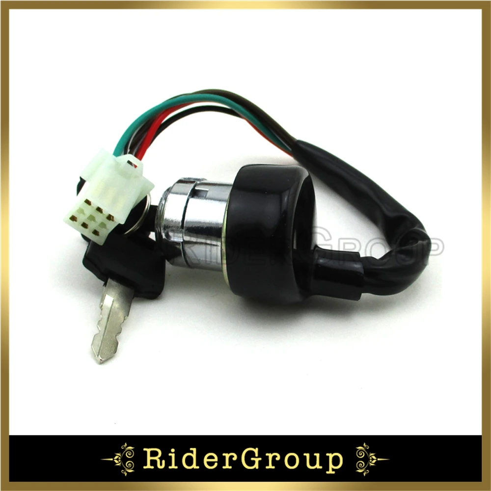 6 Wire Pin On Lock Off Ignition Switch+2 Keys For Kazuma 50cc 70cc