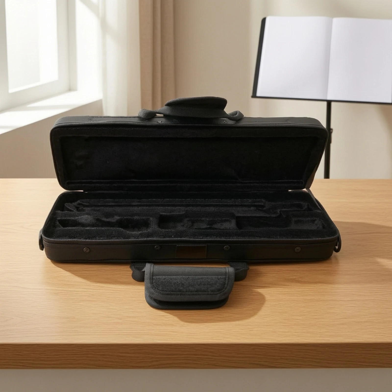 Flute Carrying Bag Detachable Flute Case with Shoulder Strap Wear-Resistant Adjustable for Flutists, Travel, Rehearsal