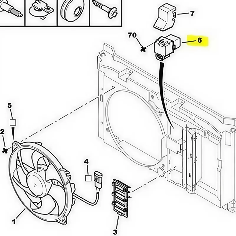 Radiator Cooling Fan Resistor  9649247680 for Peugeot 206 307 308 Partner 3008 5008，9659799080 9658508980 1308CN 1308.CN