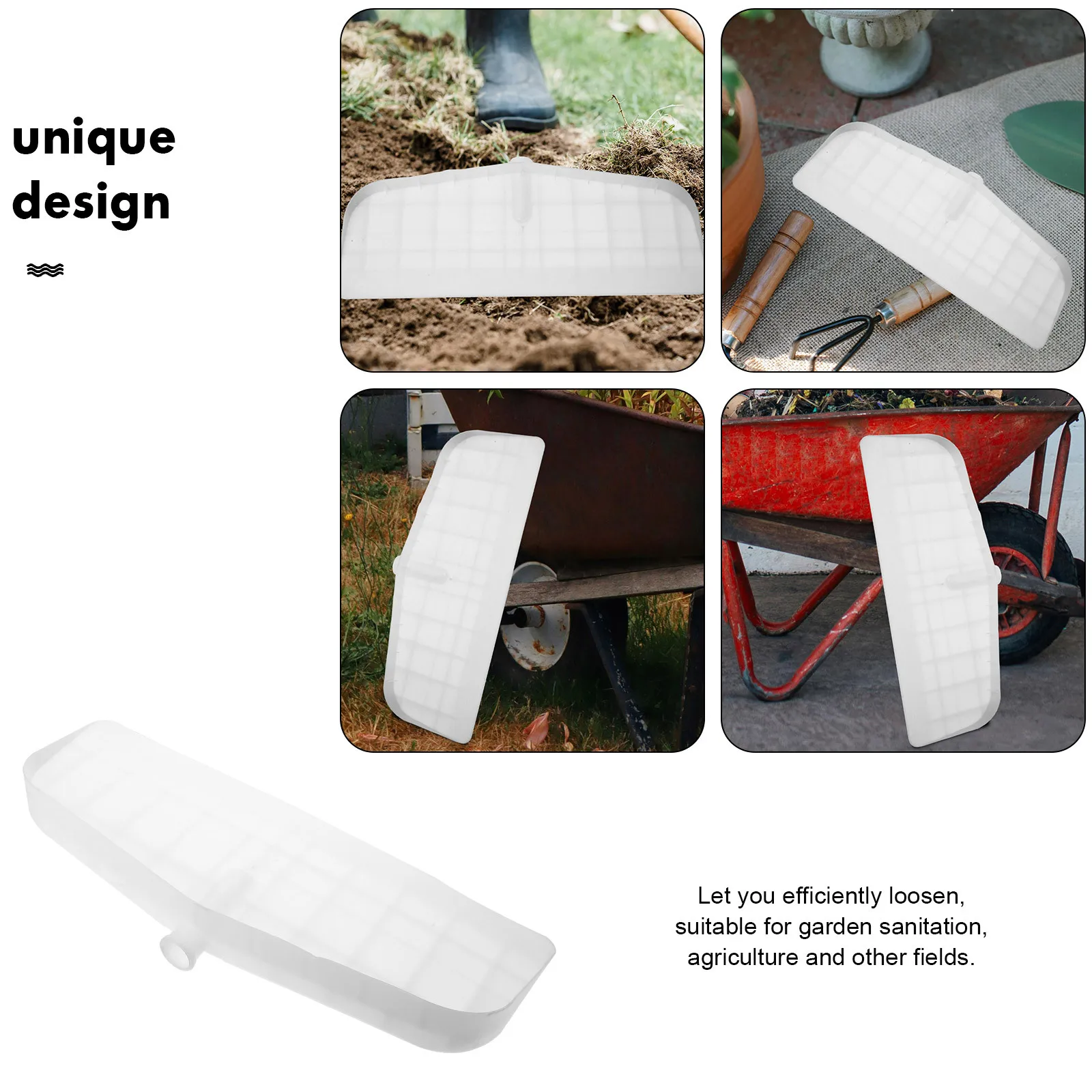 

Plastic Gardening Rake Heavy Duty Leaf Lawn Tool for Weed Removal Snow Clearing Agricultural Tasks Lawn Leveling Rake