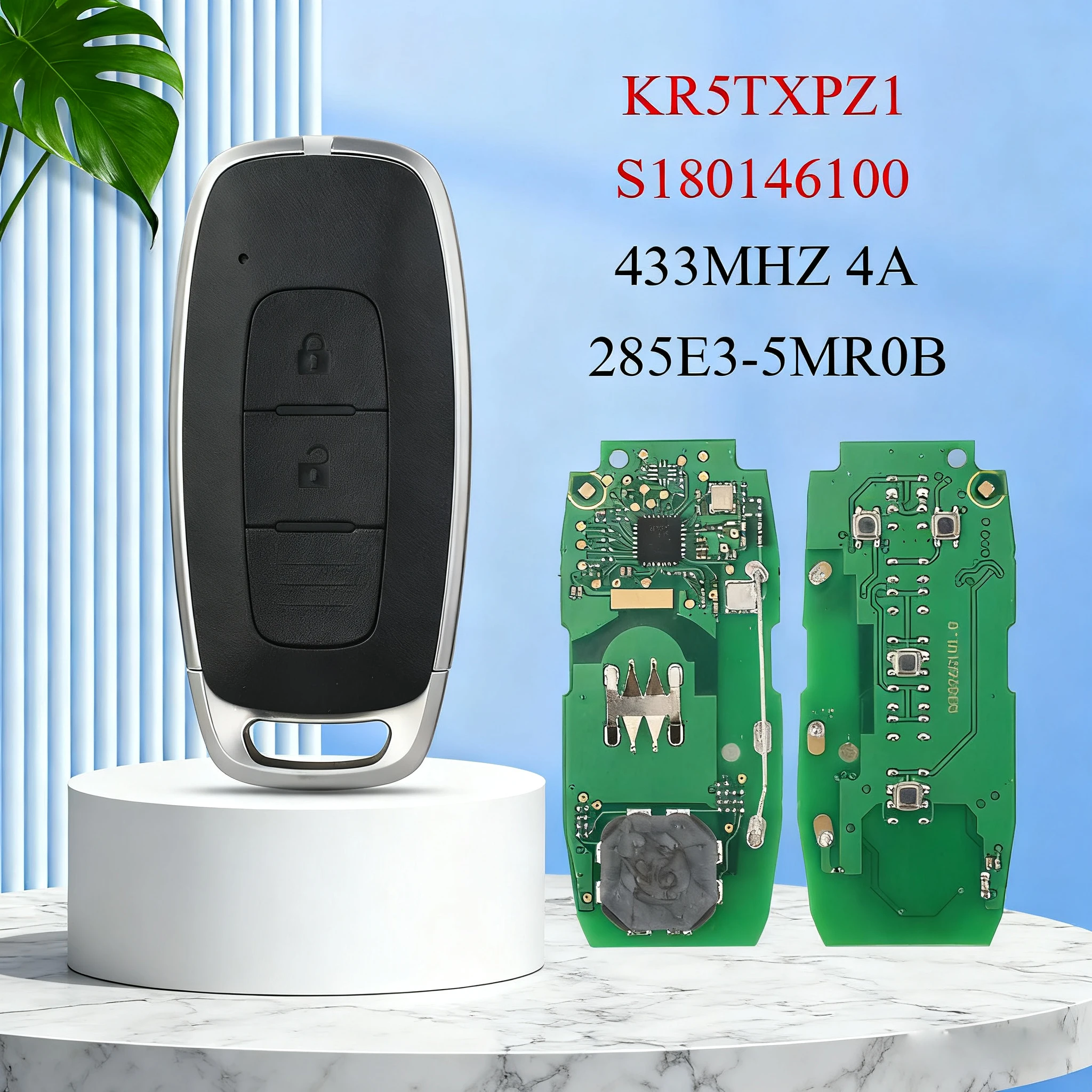 

jingyuqin 4A Chip 433MHz S180146100 For Nissan Kicks X-Trail Rogue Ariya 2023 2024 Car Smart Key Card KR5TXPZ1 285E3-5MR0B