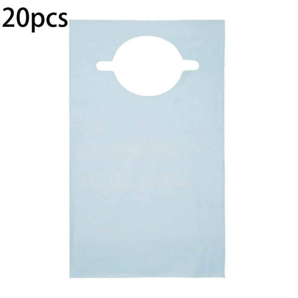 

20 шт., водонепроницаемые нагрудники для взрослых, мягкие впитывающие фартуки для кормления, одноразовые нагрудники для ухода за пожилыми людьми, помощь при еде