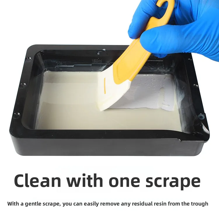 1/2/4/8pcs Flexible Silicone Resin Scraper - UV 3D Printer Resin Tank Clean Tool, Soft Scraper for Resin Removal Trough cleaning