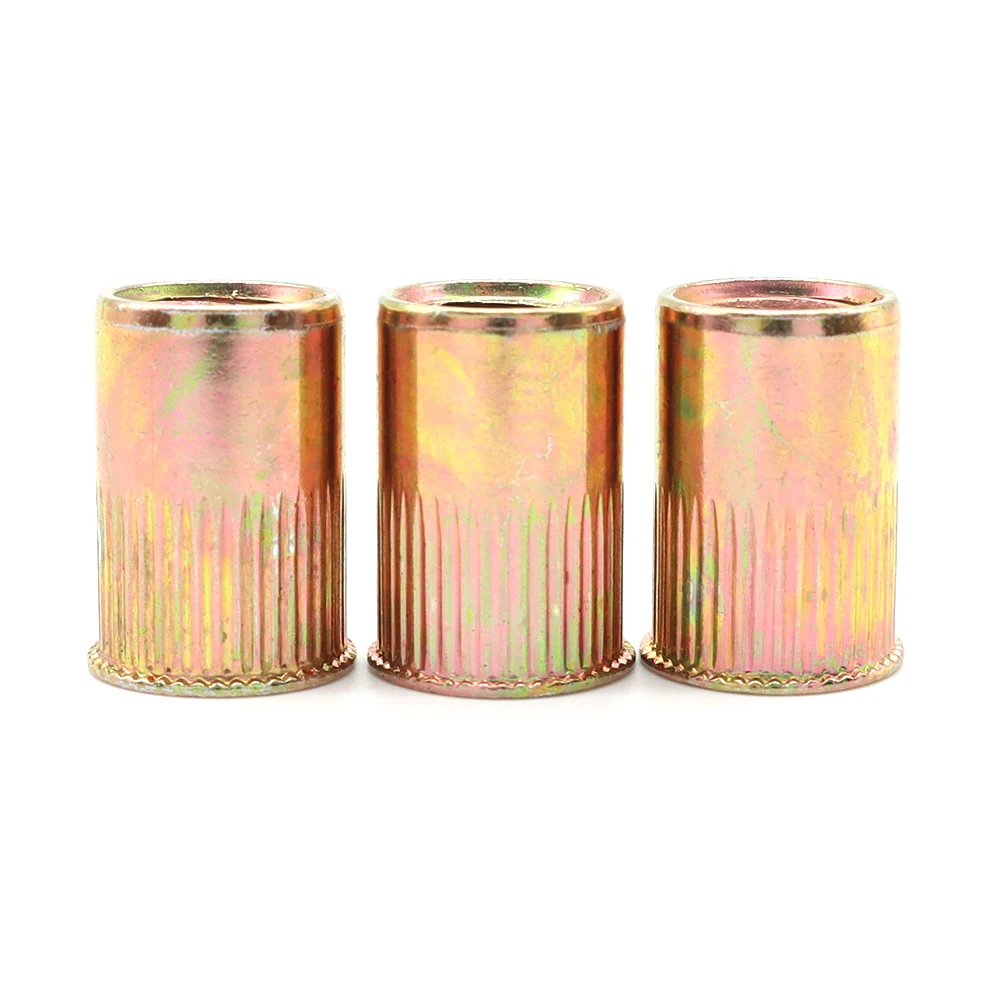 Dado per rivetti in acciaio inossidabile di vendita caldo M3 5000 pz/scatola Piccola testa svasata a strisce di colore zincato finitura ossido nero metrico