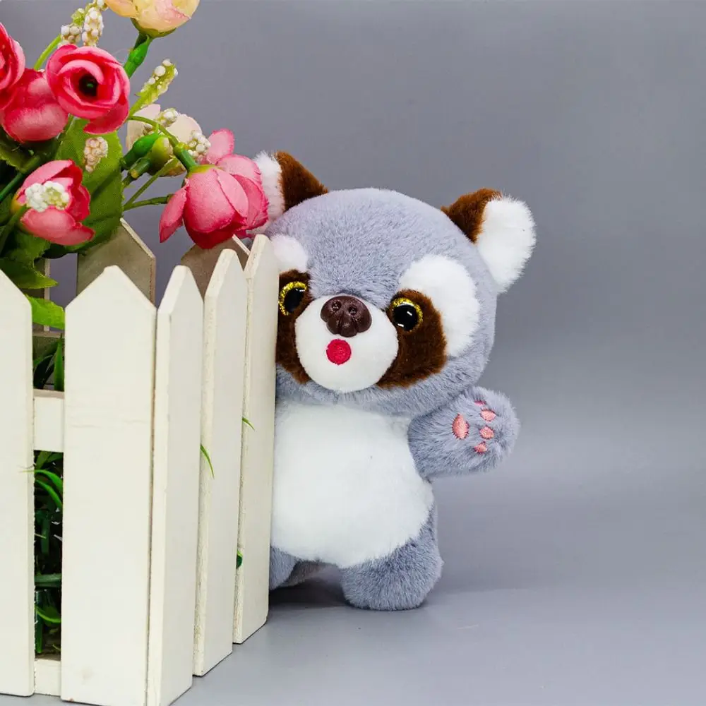 Porte-clés en peluche raton laveur, animaux en peluche, pendentif en peluche, mignon et exquis, Animal en peluche, porte-clés de voiture