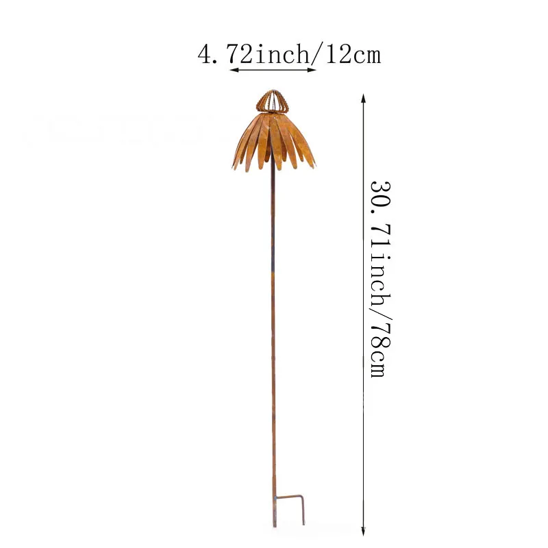 Outdoor Garden Art Garden Stake Decor 30.71*4.72 Inch Home Bronze Finished Look Easy Installation Process Eye-catching Height
