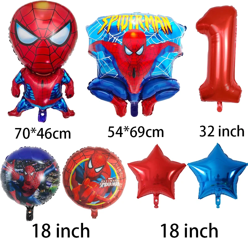 6pcs/set Anime Aluminum Film Balloon Birthday Party Decoration Balloon Child Birthday Gift