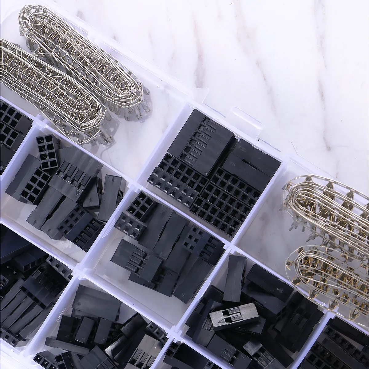 620Pcs 1x1 to 2x6 Pin Electronic Connector Crimp Cable Header Housing Set Male Female Repair Extend Power Tool Computer Wire