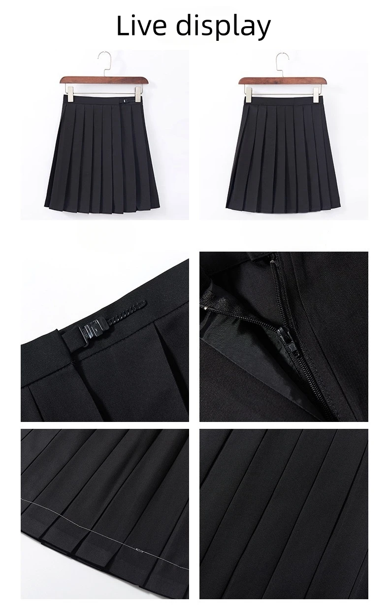 Japanische Schuluniform, süßer Mädchen-JK-Anzug, schwarzer Kragen, weißer dreiteiliger Anzug, Campus-Matrosenanzug, Schleife, langärmeliger Anzug, Uniform – Detail 5