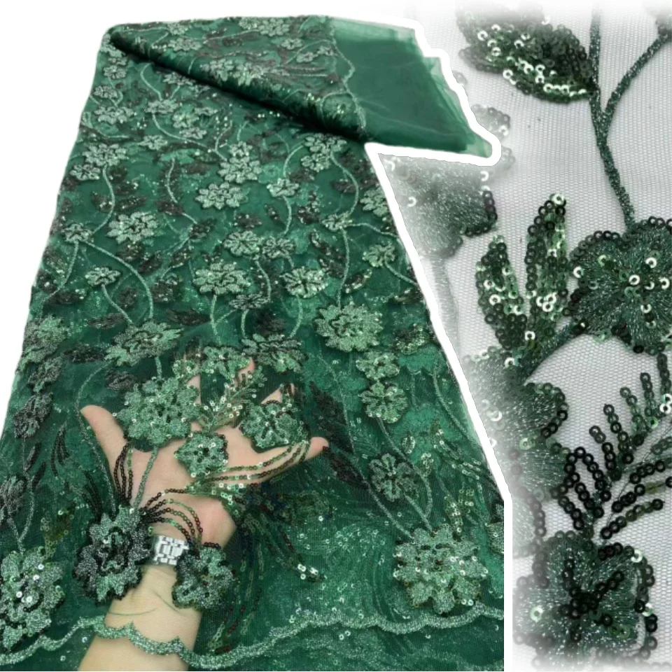 

Африканская сетчатая кружевная ткань с блестками, высокое качество, французская вышивка, тюль, кружевная ткань с блестками для женщин, свадебные платья CC1640