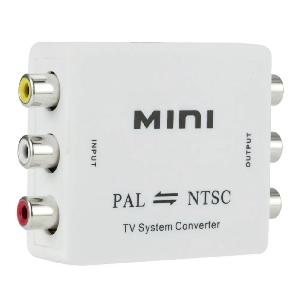 Signal Conversion PAL To NTSC Converter Connection Box Video Converter White NTSC To PAL