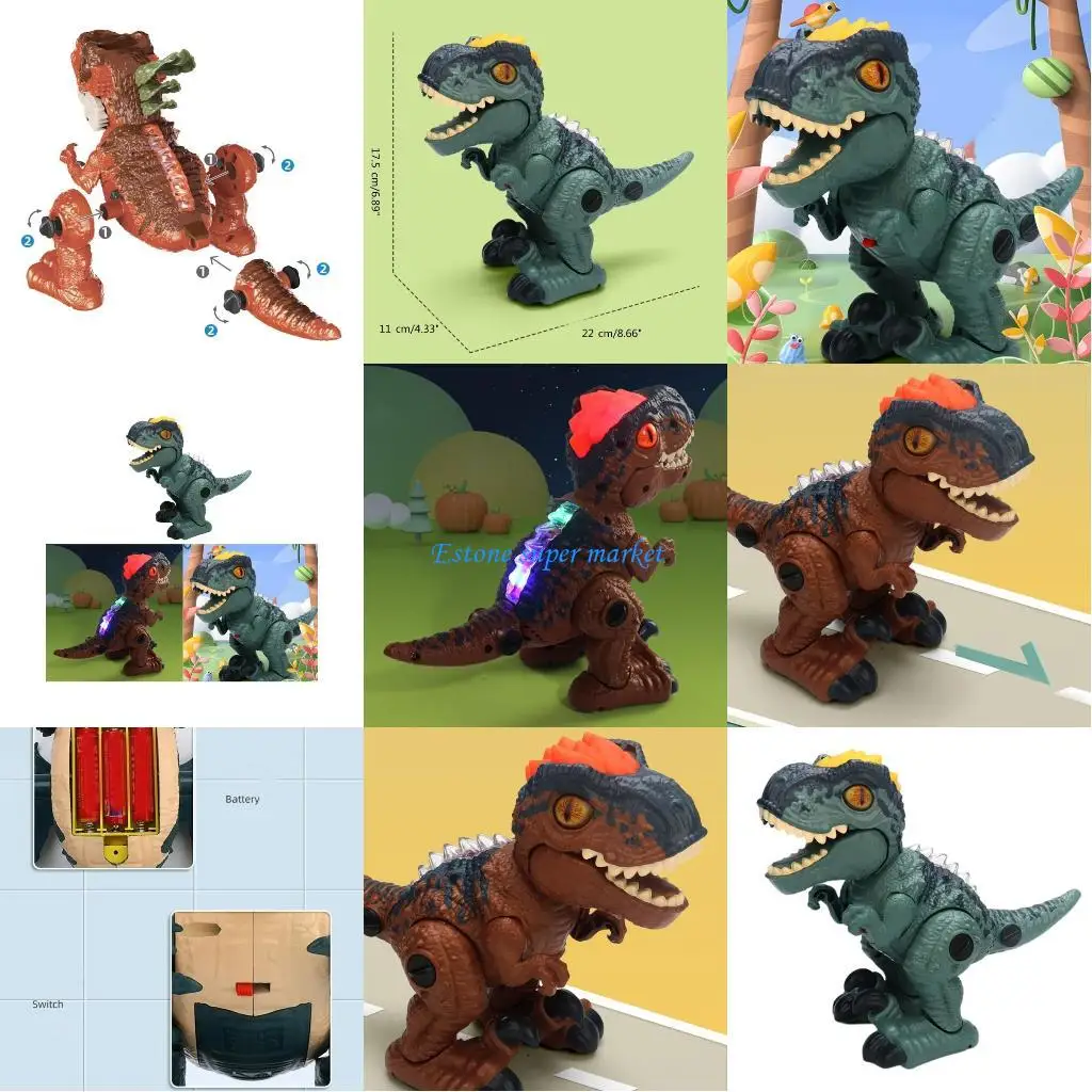 090B Tyrannosaurus Fai-da-te giocattolo ruggente per bambini elettronici giocattolo dinosauro interattivo