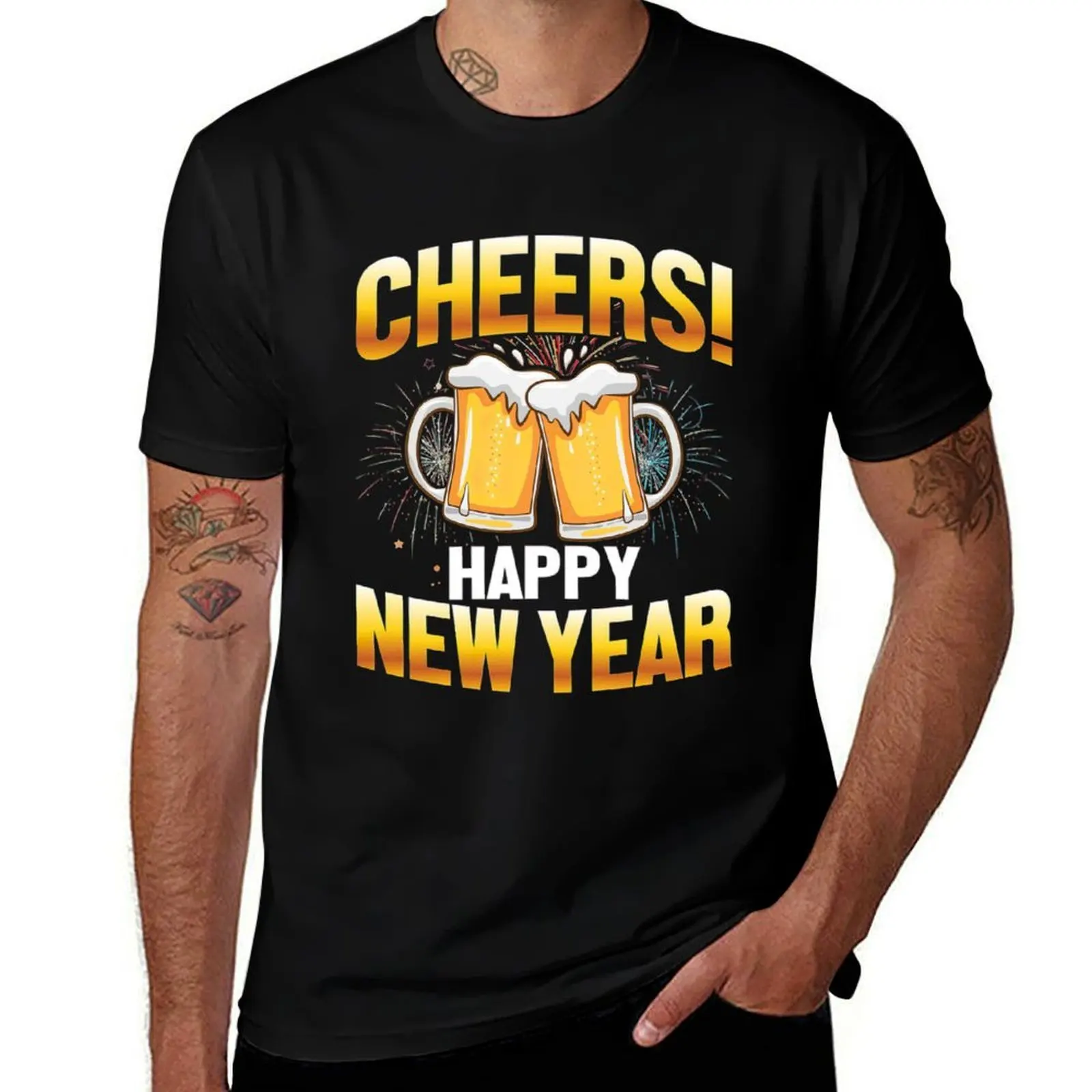 

Cheers! Happy New Year 2021 - Holiday Shirt For Family T-Shirt summer clothes baggy shirts custom t-shirts vintage t shirt men