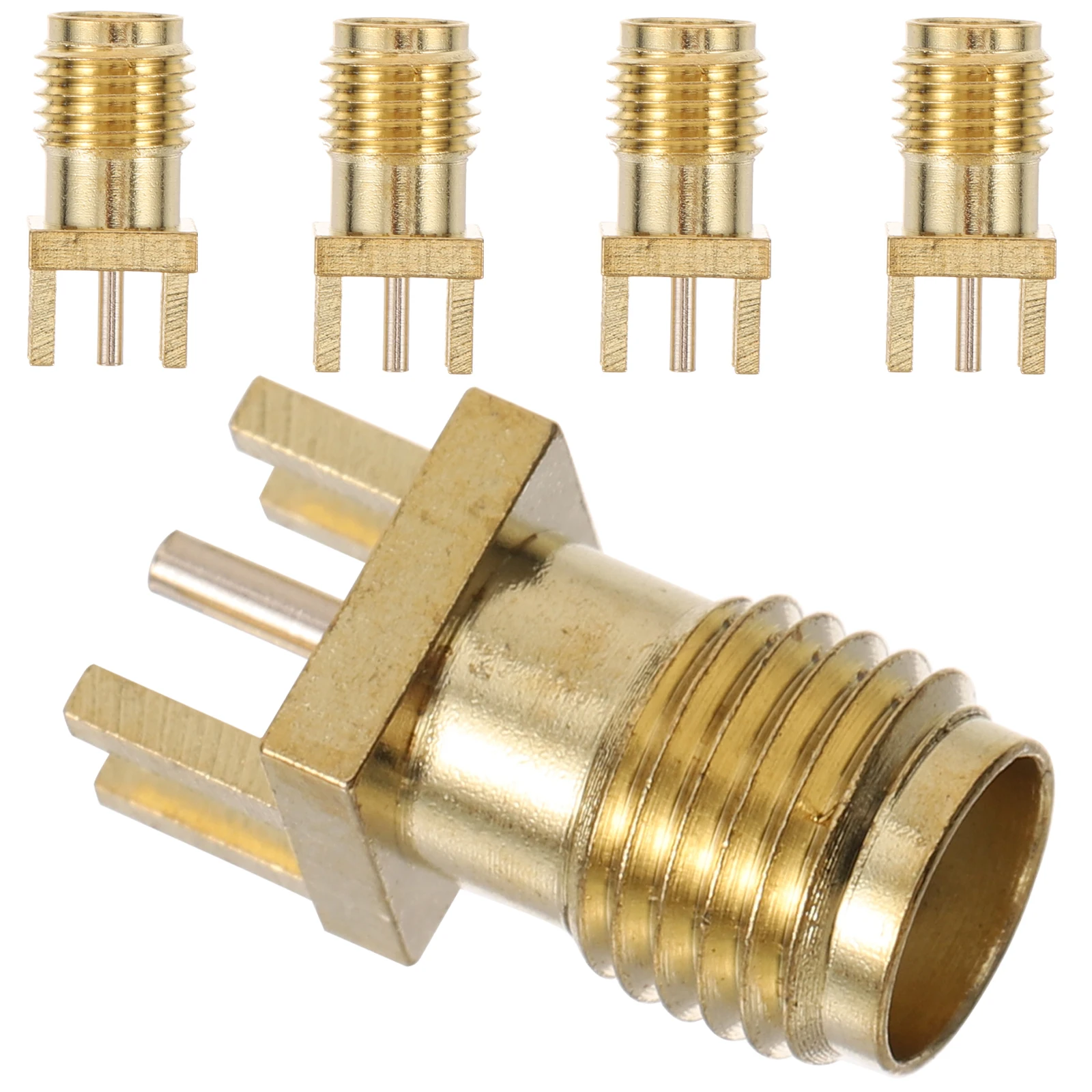 

5pcs SMA Connectors Adapters Female Sockets PCB Edge Mount Connectors Panel Plugs 13 5mm Antenna Seats Communication