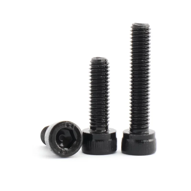 DIN912 Metric Thread M4 Black Grade 12.9 Alloy Steel Hex Socket Head Cap Screw Bolts M4*(4/5/6/8/10/12/14/15/16/18/20/22~60) mm