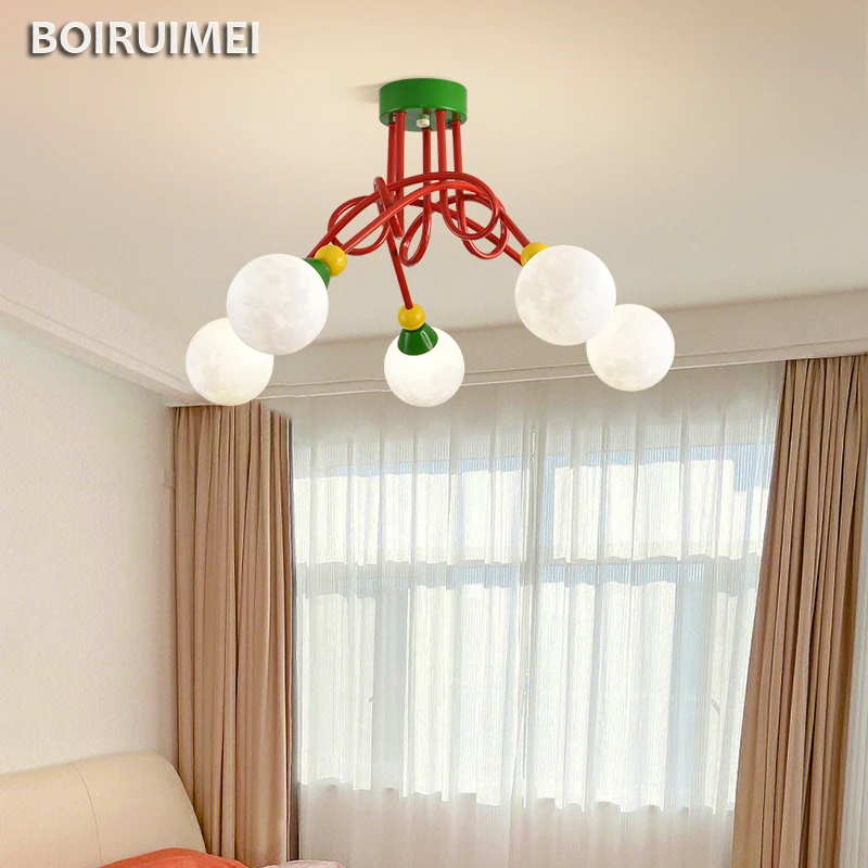 Magic Bean Colored Pendant Light Dopamine Style Bedroom Light New Modern Creative Design Living Room Hotel Home Decor Luminarie