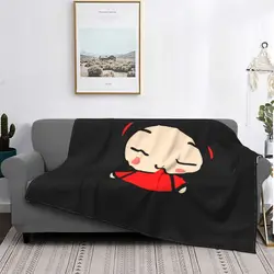 Pucca Love Garu Cute Korean Cartoon Show Kawaii Blanket Fluffy Classic Anti-Pilling Couch Blanket Sleeping Sheets