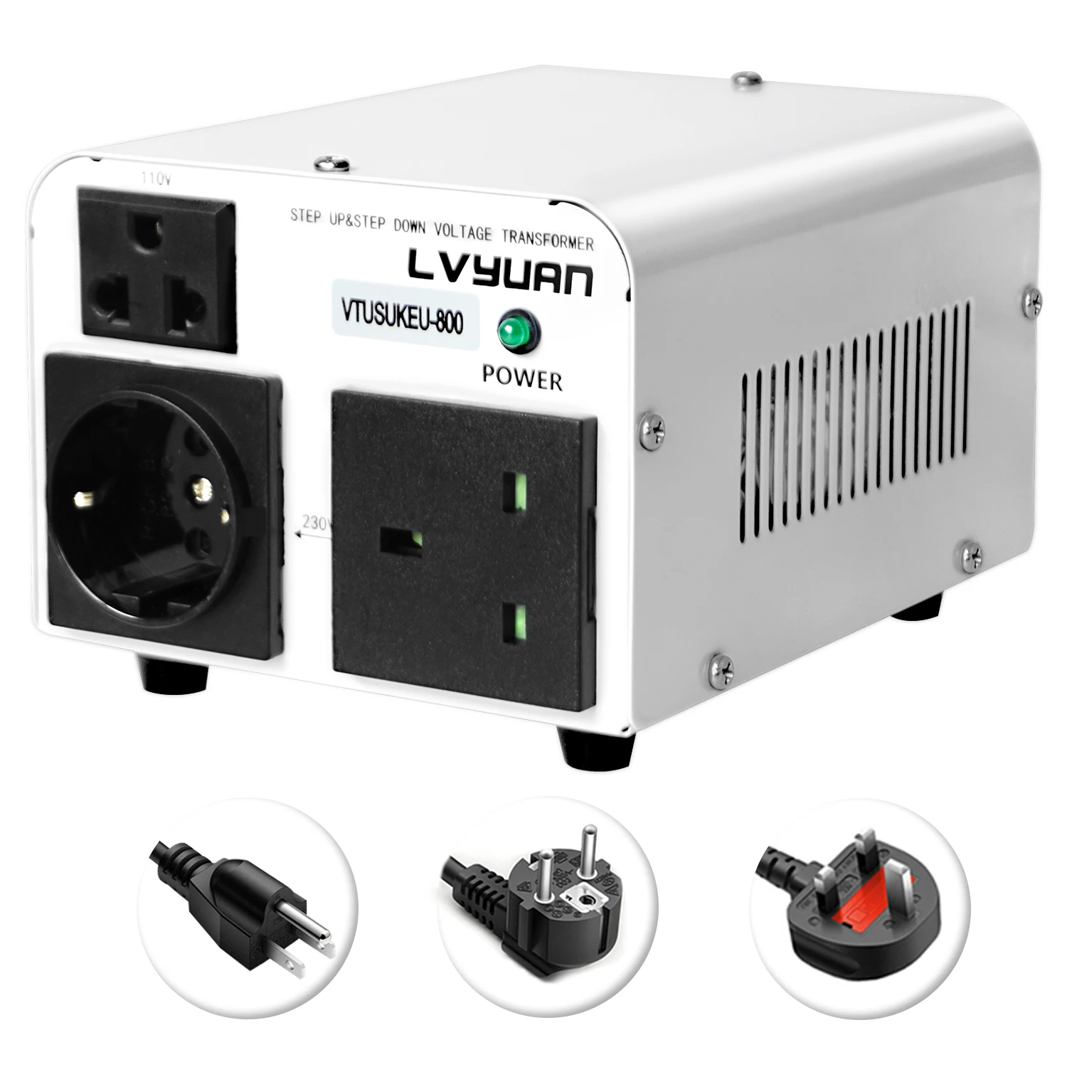LVYUAN محول الجهد 800 واط 500 واط AC110V AC220V تحويل الجهد تصعيد/خطوة أسفل محول مآخذ عالمية والولايات المتحدة #6