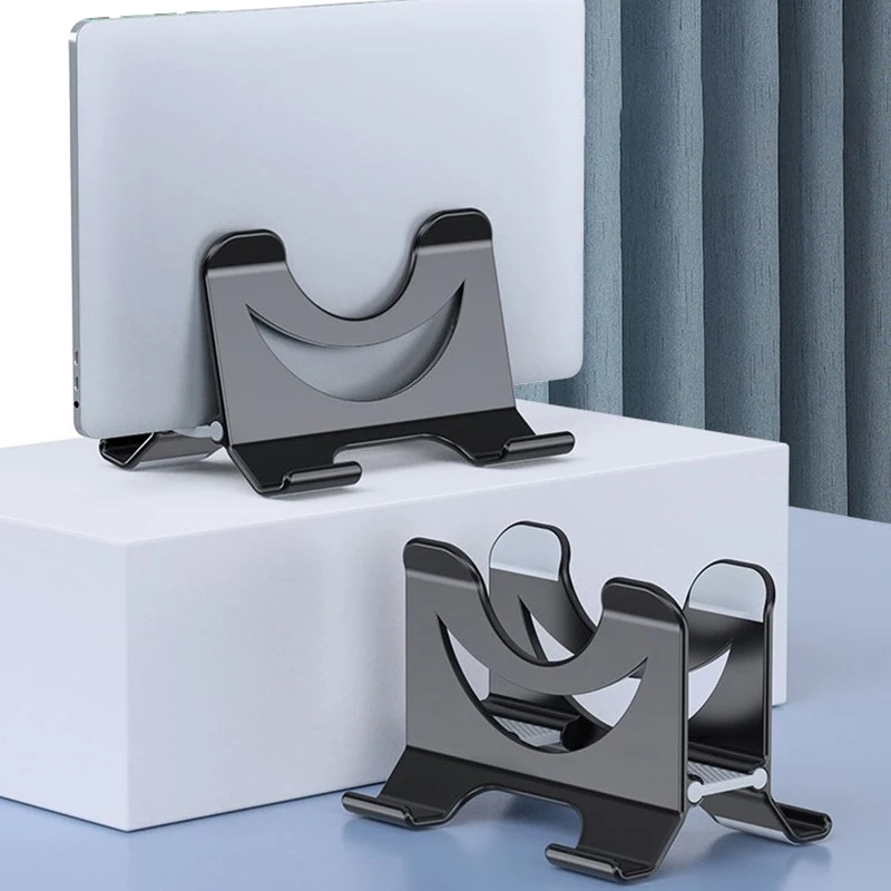 - Vertical Stand For Mini Plastic Laptop Desktop Stand Anti-Slip Adjustable Computer Holder -