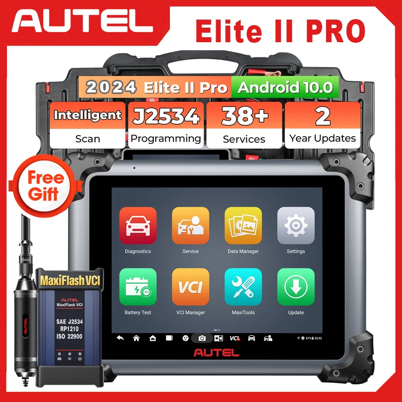 Autel Elite II Pro Diagnostic Tools 2 Years Update ECU Program Coding Tool as Ultra MS919 Motor TruSpeed 38+ Service CAN FD DoIP