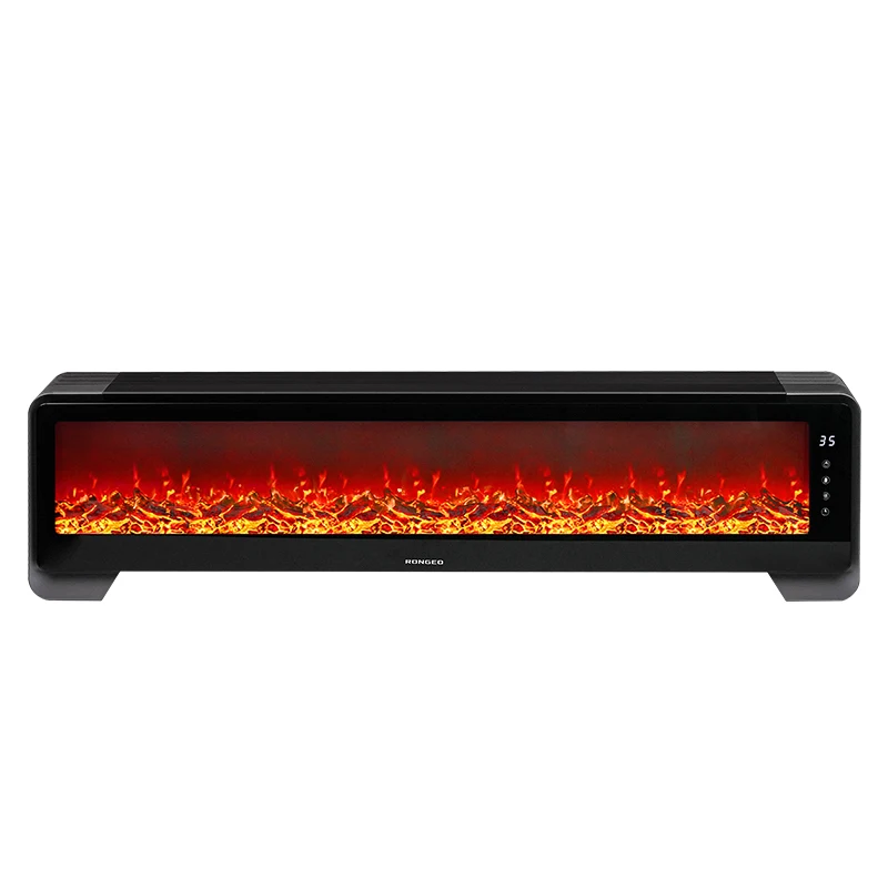 

KINSCOTER Baseboard Electric Heaters 2000W 5S Fast Heating Home Room Heater Low Noise with Simulated Fireplace Lighting Remote