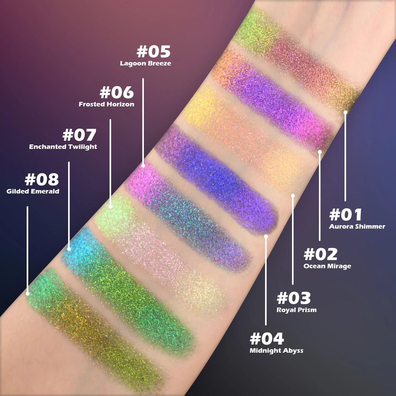 CHARMACY Duochrome Sombra Alto Pigmento Glitter À Prova D 'Água de Longa Duração Profissional Sombra de Olho Prensada Única
