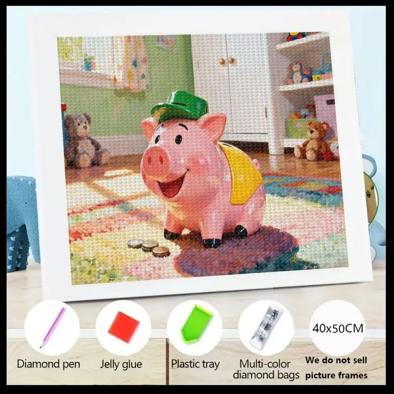 

1 шт., милая мультяшная копилка, алмазная живопись, 5D животное искусство, сделай сам, полный дрель, набор для рисования драгоценными камнями, сверкающий кристалл, алмазная вышивка