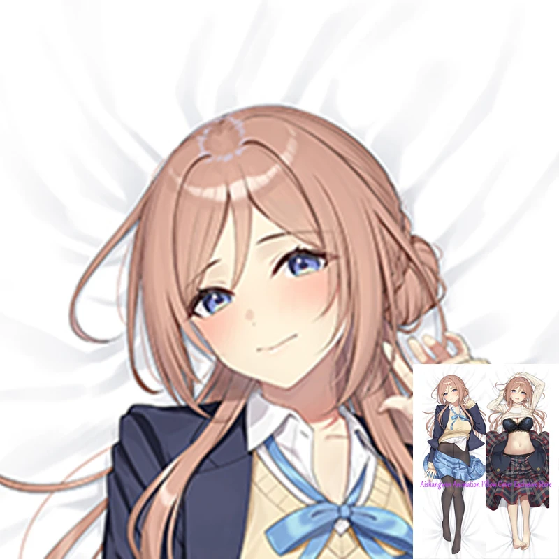 

Dakimakura Anime Pillow Cover Himesaki Rinami Double Sided Print 2Way Bedding Festival Gifts Gifts