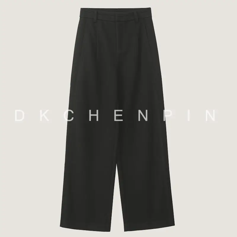 

High Waist Straight Leg Pants Women's Winter Thiened Faion Wide Leg Pants 2024 New Loose Casual Long Pants