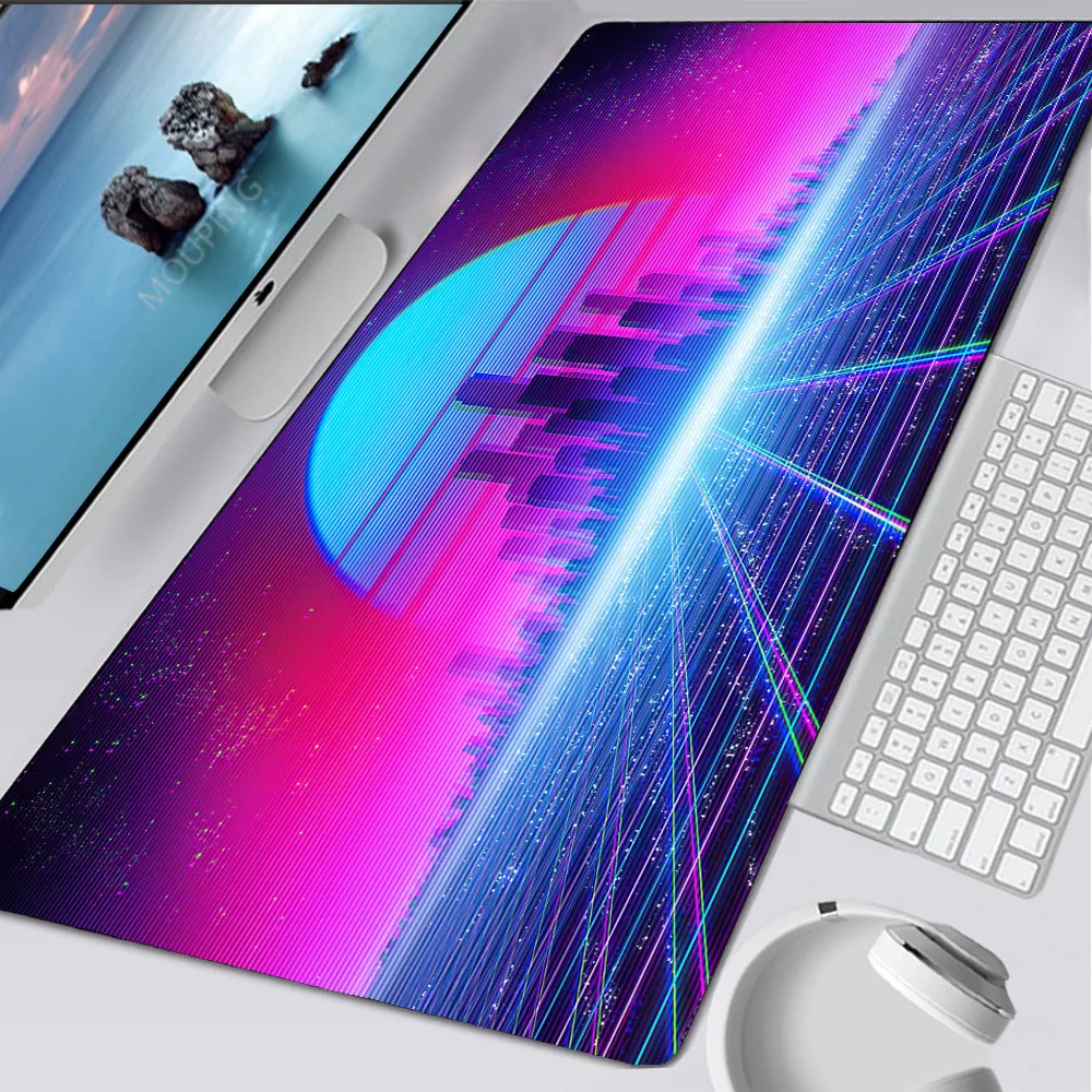 Vaporwave Mousepad Retrowave/synthwave 900X400 Mouse Pad Lucu Meja Tikar Karpet Aksesoris Gaming Komputer Permainan Meja Mouse Tikar