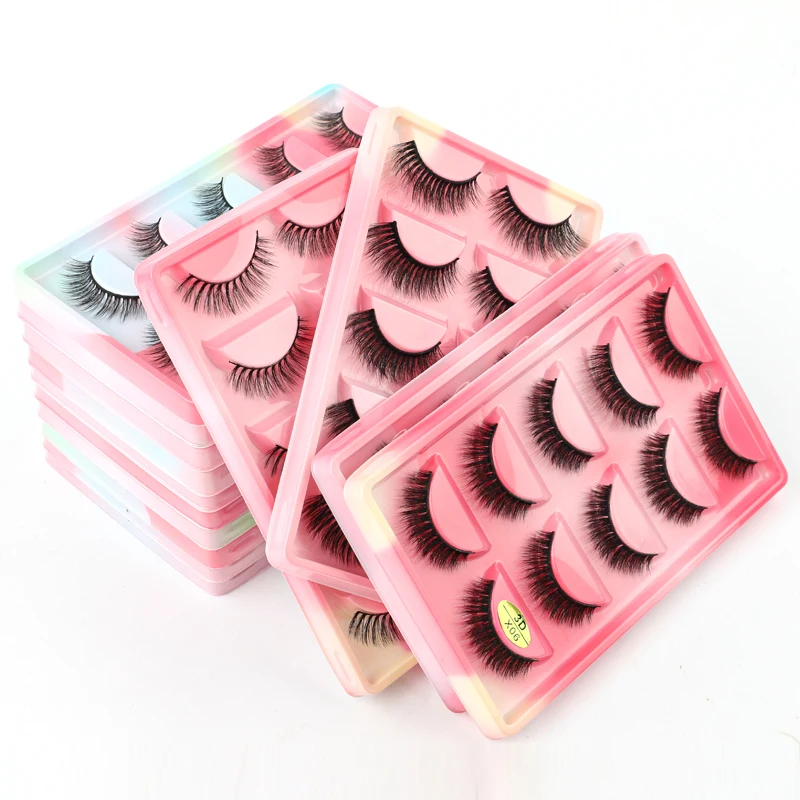 New 5 Pairs natural false eyelashes thick makeup real 3d mink lashes soft eyelash extension fake eye lashes short mink eyelashes