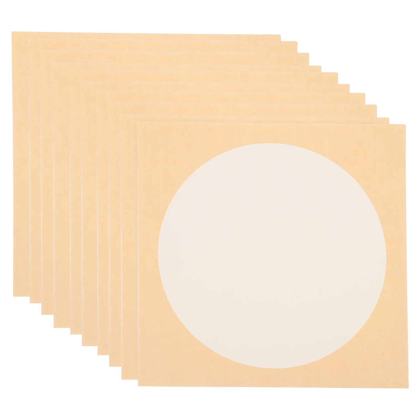 

1Set Circular Mirror Finish Card Paper Simple Design for Drawing Writing Art Projects Blank Rice Sheets Ideal Gift for Beginners