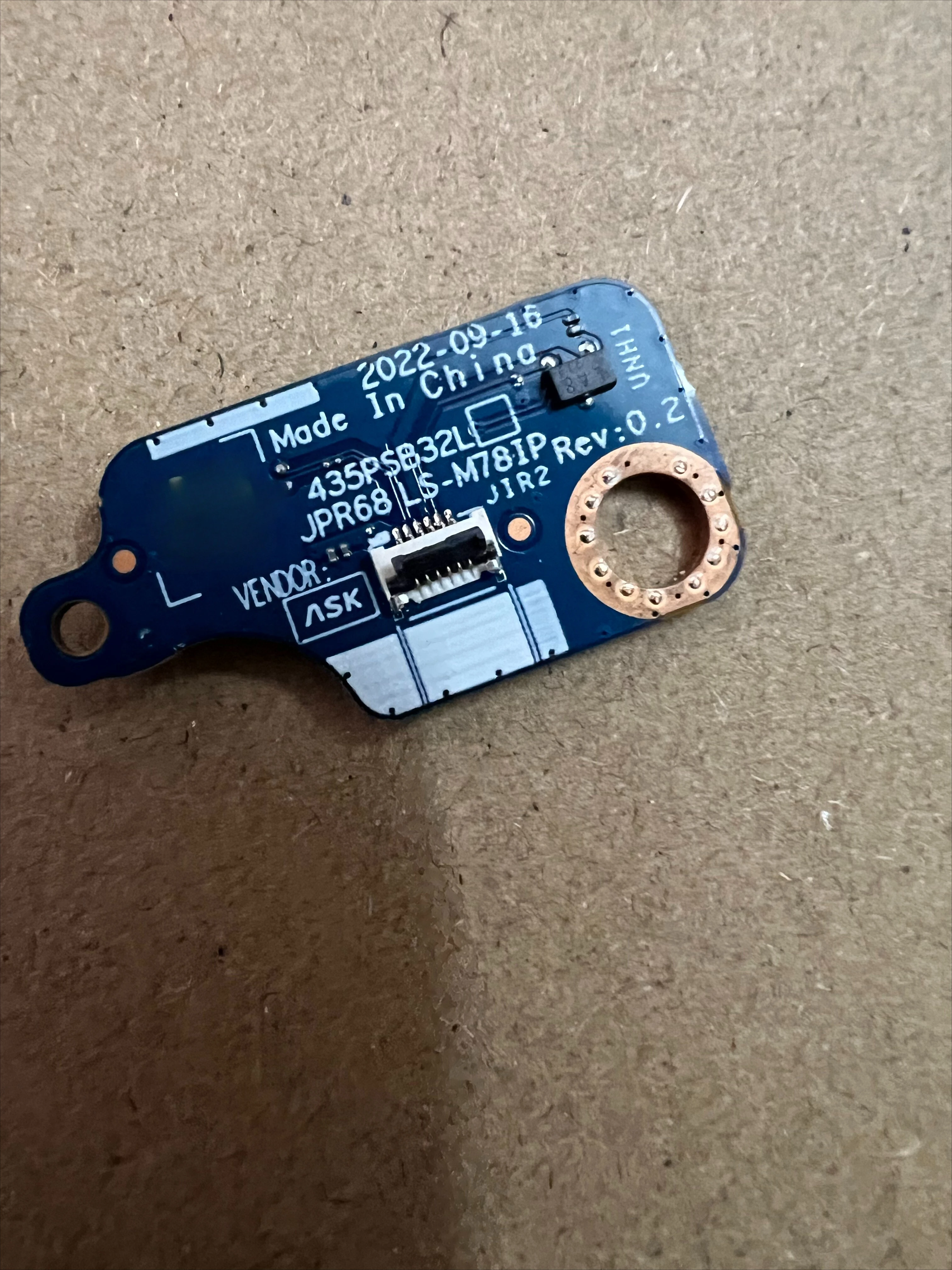 For HP, Light and Shadow Wizard 9 16-R 16-WD JPR68 boot small board, induction small board LS-M78IP