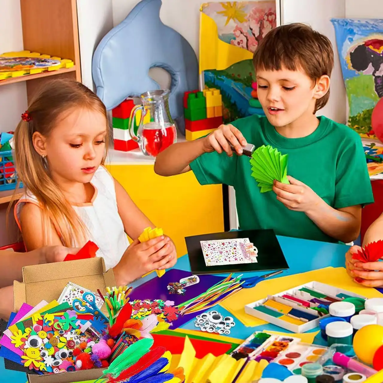 Educação precoce das crianças diy criativo artesanato brinquedos kit material pacote desenvolvimento intelectual brinquedo para crianças
