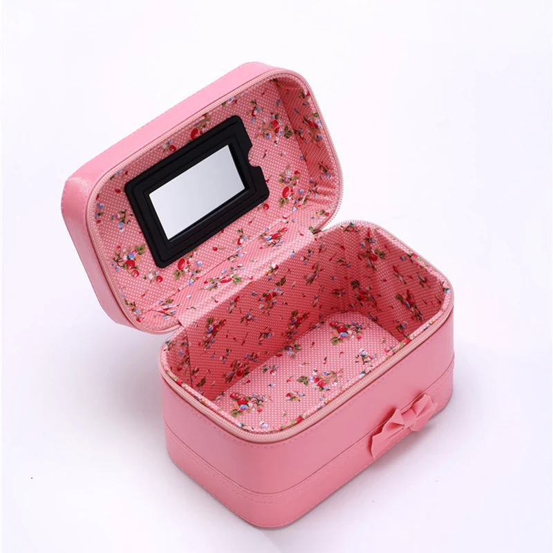 Cute Ribbon Accessory Case  Cosmetic Box Makeup Box Large Capacity Storage Case Makeup Brush Cosmetic Tool, Accessory Case,