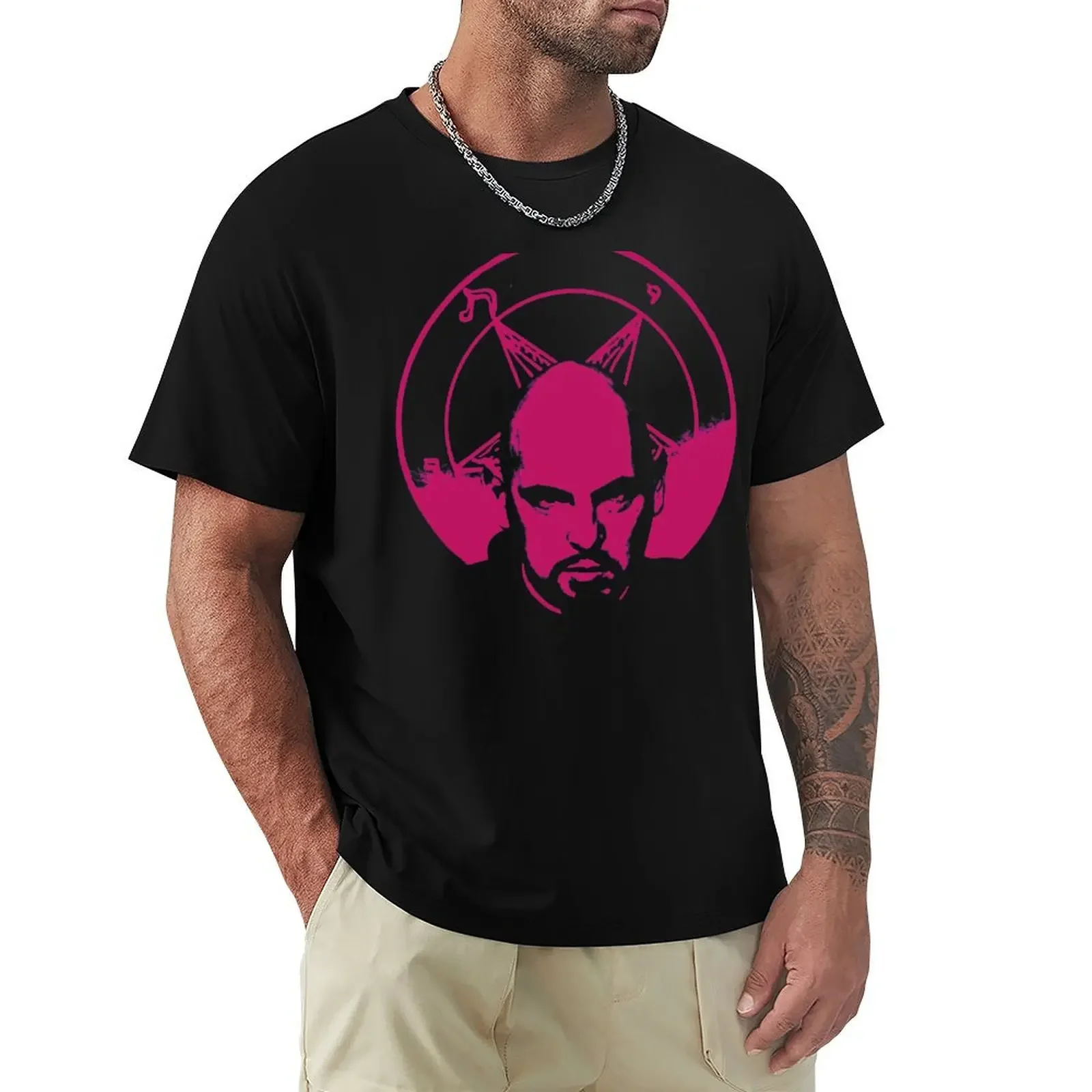 Anton LaVey T-shirt kawaii clothes customs design your own mens cotton t shirts